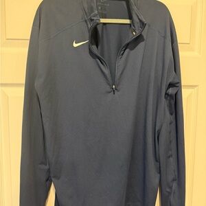 Nike Dri Fit 1/4 Quarter zip men’s size Large Navy Blue